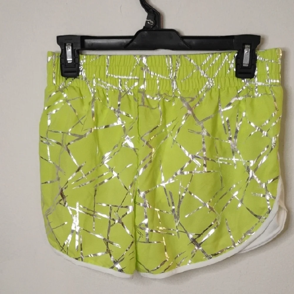 Athletic Works Lime and Silver Shorts Girls Xl
